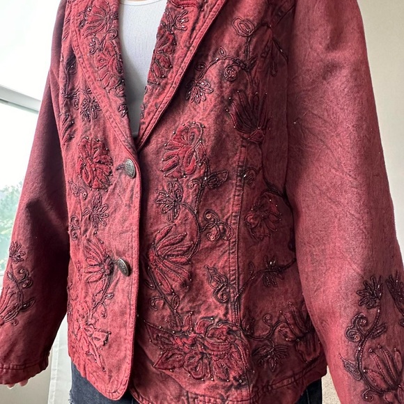 Floral denim jacket - Picture 3 of 7